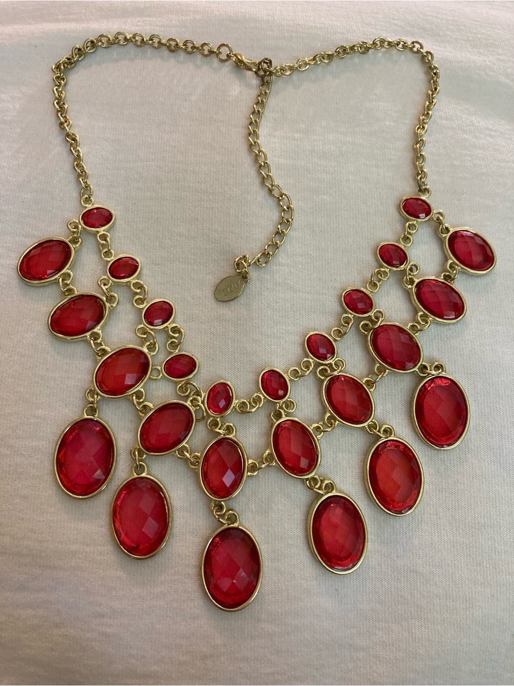 1928 Brand Red Jeweled Necklace
